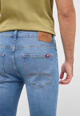 Męskie Spodnie Jeansowe MUSTANG Frisco Skinny Denim Blue 1016307 5000 583